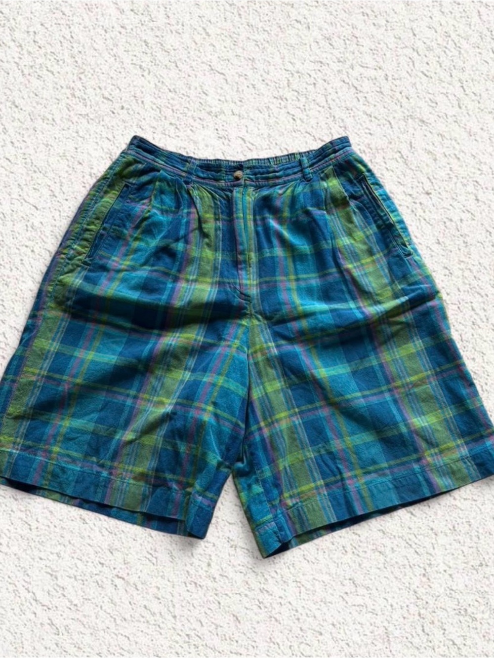 Target Men’s Plaid Shorts in Blue & Green